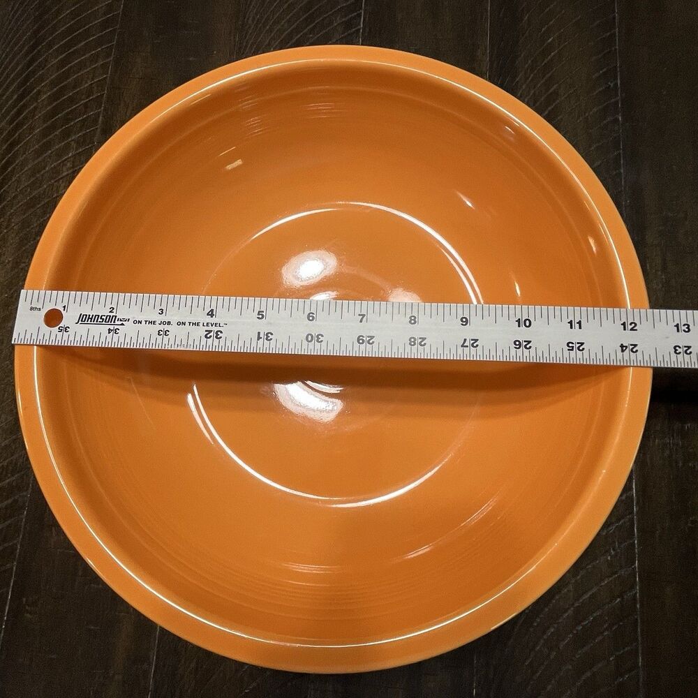 Fiesta Tangerine Orange Pasta Bowl Mixing Bowl 12.5” Homer Laughlin FiestaWare - Picture 5 of 5